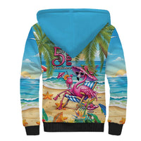 Flamingo Aloha Hawaii Sherpa Hoodie It's 5 O’Clock Somewhere Tropical Vibes - Wonder Print Shop
