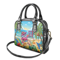 Flamingo Aloha Hawaii Shoulder Handbag It's 5 O’Clock Somewhere Tropical Vibes - Wonder Print Shop