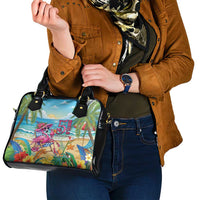 Flamingo Aloha Hawaii Shoulder Handbag It's 5 O’Clock Somewhere Tropical Vibes - Wonder Print Shop