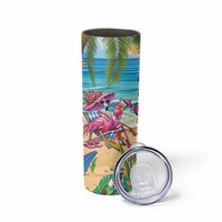 Flamingo Aloha Hawaii Skinny Tumbler It's 5 O’Clock Somewhere Tropical Vibes - Wonder Print Shop