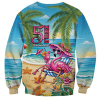 Flamingo Aloha Hawaii Sweatshirt It's 5 O’Clock Somewhere Tropical Vibes - Wonder Print Shop