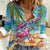 Flamingo Aloha Hawaii Women Casual Shirt It's 5 O’Clock Somewhere Tropical Vibes - Wonder Print Shop