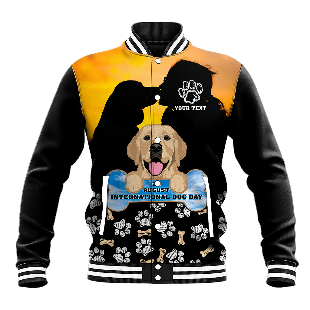 Custom International Dog Day Baseball Jacket Dogs Are The Magicians Of The Universe - Wonder Print Shop