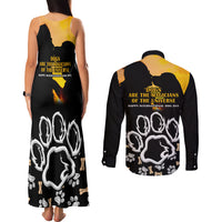 Custom International Dog Day Couples Matching Tank Maxi Dress and Long Sleeve Button Shirts Dogs Are The Magicians Of The Universe - Wonder Print Shop