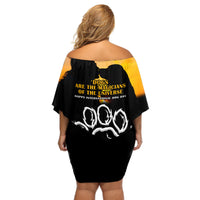 Custom International Dog Day Off Shoulder Short Dress Dogs Are The Magicians Of The Universe - Wonder Print Shop