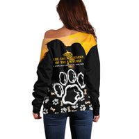 Custom International Dog Day Off Shoulder Sweater Dogs Are The Magicians Of The Universe - Wonder Print Shop