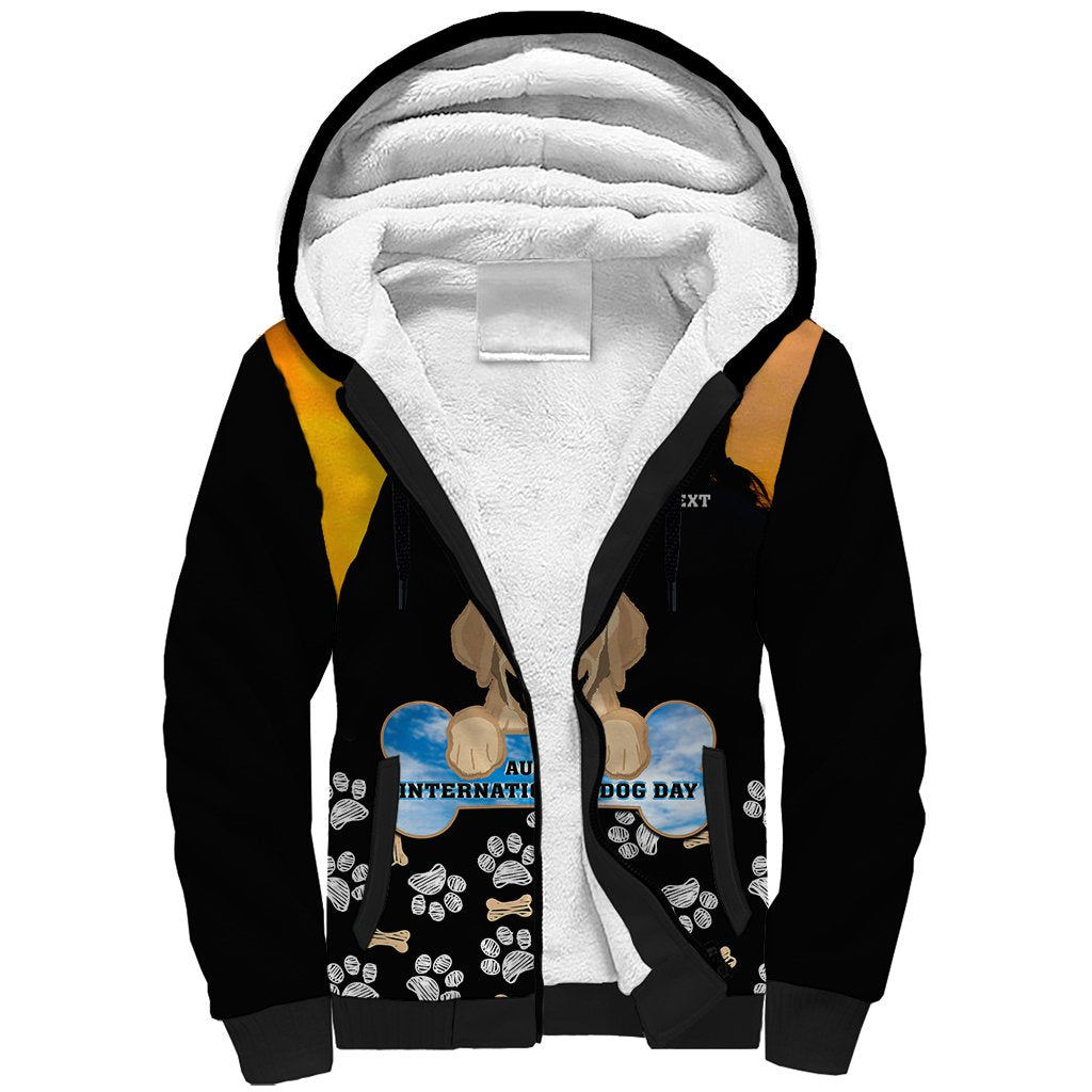 Custom International Dog Day Sherpa Hoodie Dogs Are The Magicians Of The Universe - Wonder Print Shop