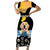 Custom International Dog Day Short Sleeve Bodycon Dress Dogs Are The Magicians Of The Universe - Wonder Print Shop