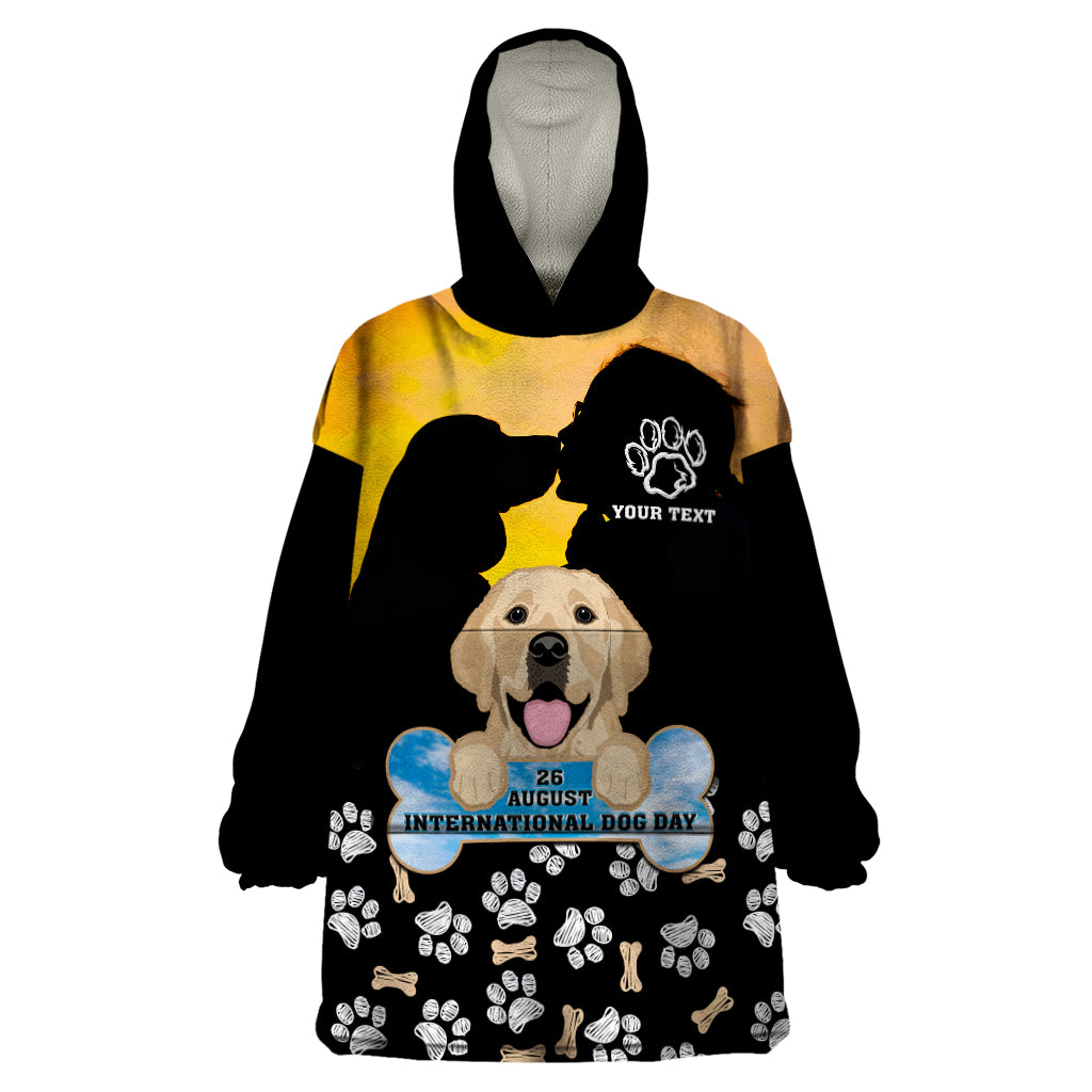 Custom International Dog Day Wearable Blanket Hoodie Dogs Are The Magicians Of The Universe - Wonder Print Shop