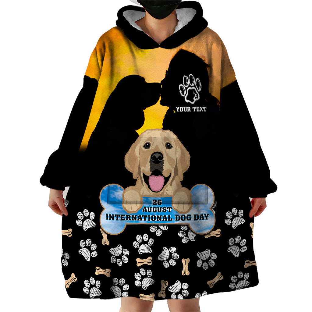 Custom International Dog Day Wearable Blanket Hoodie Dogs Are The Magicians Of The Universe - Wonder Print Shop