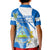 Nicaragua Independence Day Kid Polo Shirt Nicaraguan Coat of Arms With Sacuanjoche Flowers - Wonder Print Shop