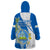 Nicaragua Independence Day Wearable Blanket Hoodie Nicaraguan Coat of Arms With Sacuanjoche Flowers - Wonder Print Shop