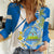 Custom Nicaragua Independence Day Women Casual Shirt Nicaraguan Coat of Arms With Sacuanjoche Flowers - Wonder Print Shop