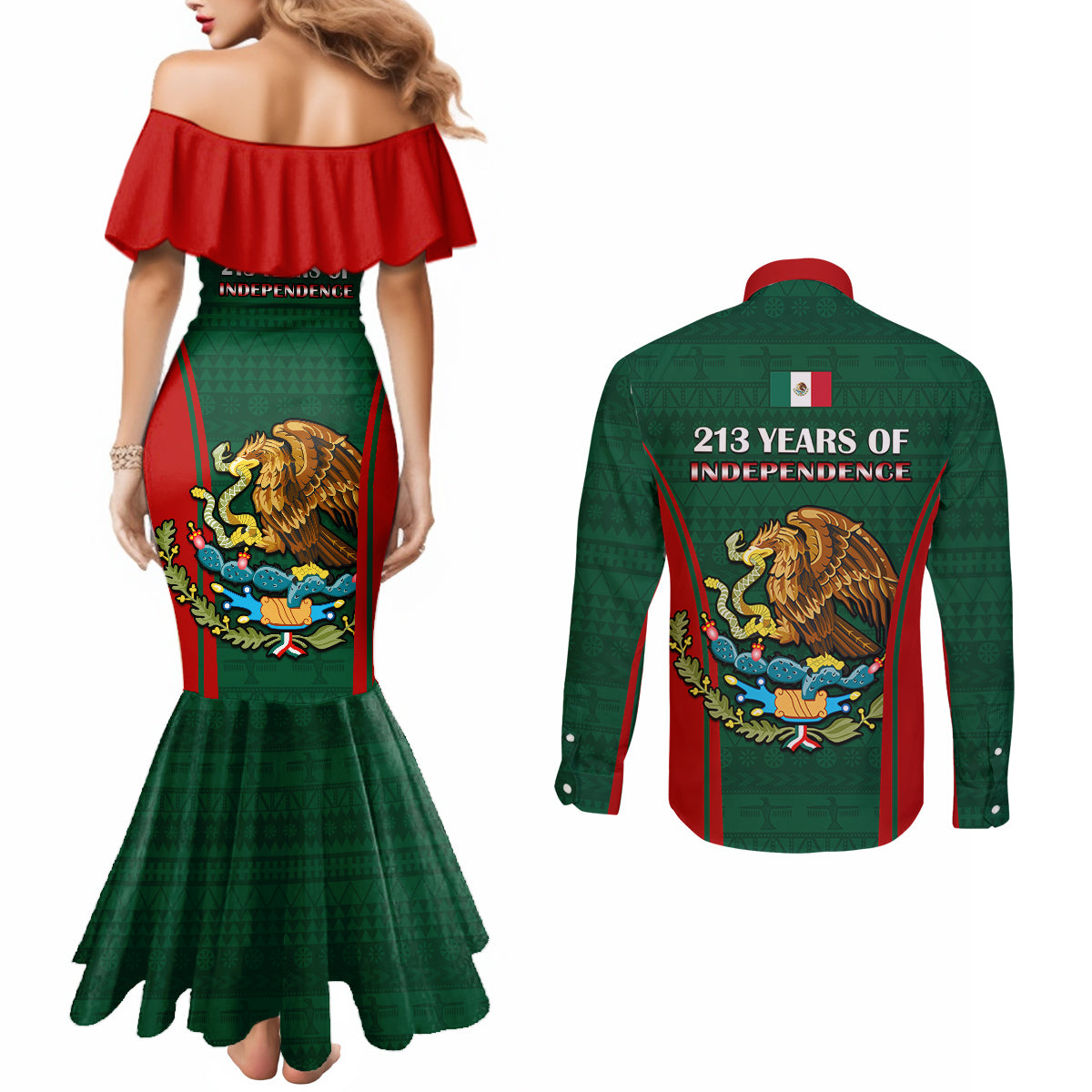 mexico-independence-day-couples-matching-mermaid-dress-and-long-sleeve-button-shirts-happy-213th-anniversary-mexican-proud