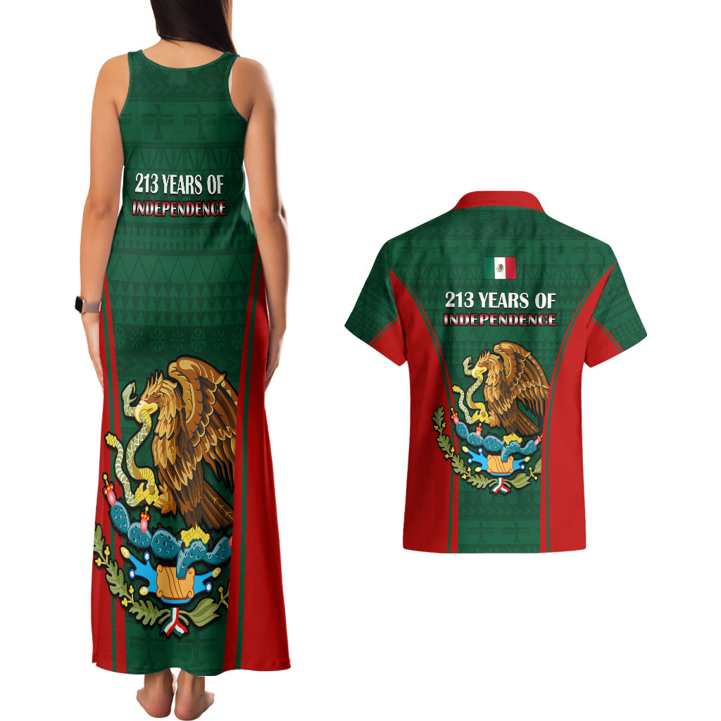Mexico Independence Day Couples Matching Tank Maxi Dress And Hawaiian Shirt Happy 213th Anniversary Mexican Proud - Wonder Print Shop
