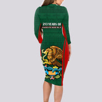 Mexico Independence Day Long Sleeve Bodycon Dress Happy 213th Anniversary Mexican Proud - Wonder Print Shop
