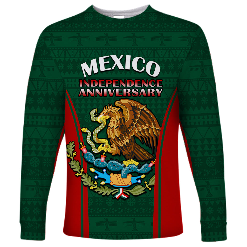 Mexico Independence Day Long Sleeve Shirt Happy 213th Anniversary Mexican Proud - Wonder Print Shop