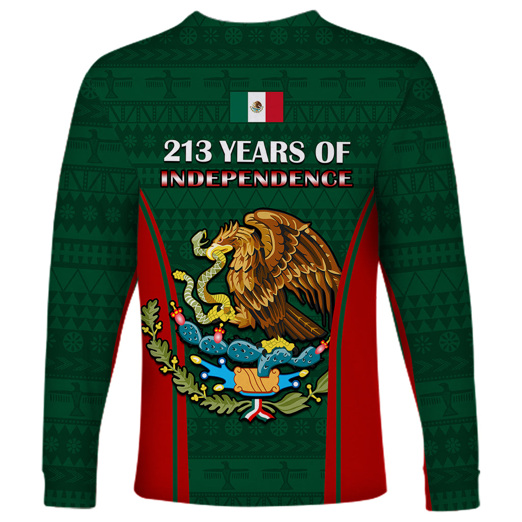 Mexico Independence Day Long Sleeve Shirt Happy 213th Anniversary Mexican Proud - Wonder Print Shop