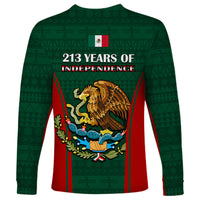 Mexico Independence Day Long Sleeve Shirt Happy 213th Anniversary Mexican Proud - Wonder Print Shop
