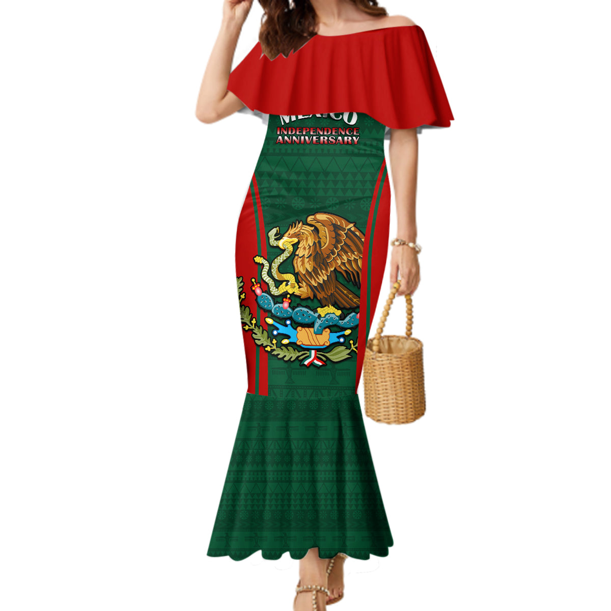 Mexico Independence Day Mermaid Dress Happy 213th Anniversary Mexican Proud - Wonder Print Shop
