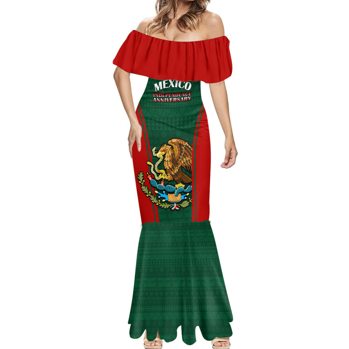 Mexico Independence Day Mermaid Dress Happy 213th Anniversary Mexican Proud - Wonder Print Shop