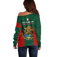 Mexico Independence Day Off Shoulder Sweater Happy 213th Anniversary Mexican Proud - Wonder Print Shop