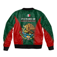 Mexico Independence Day Sleeve Zip Bomber Jacket Happy 213th Anniversary Mexican Proud - Wonder Print Shop