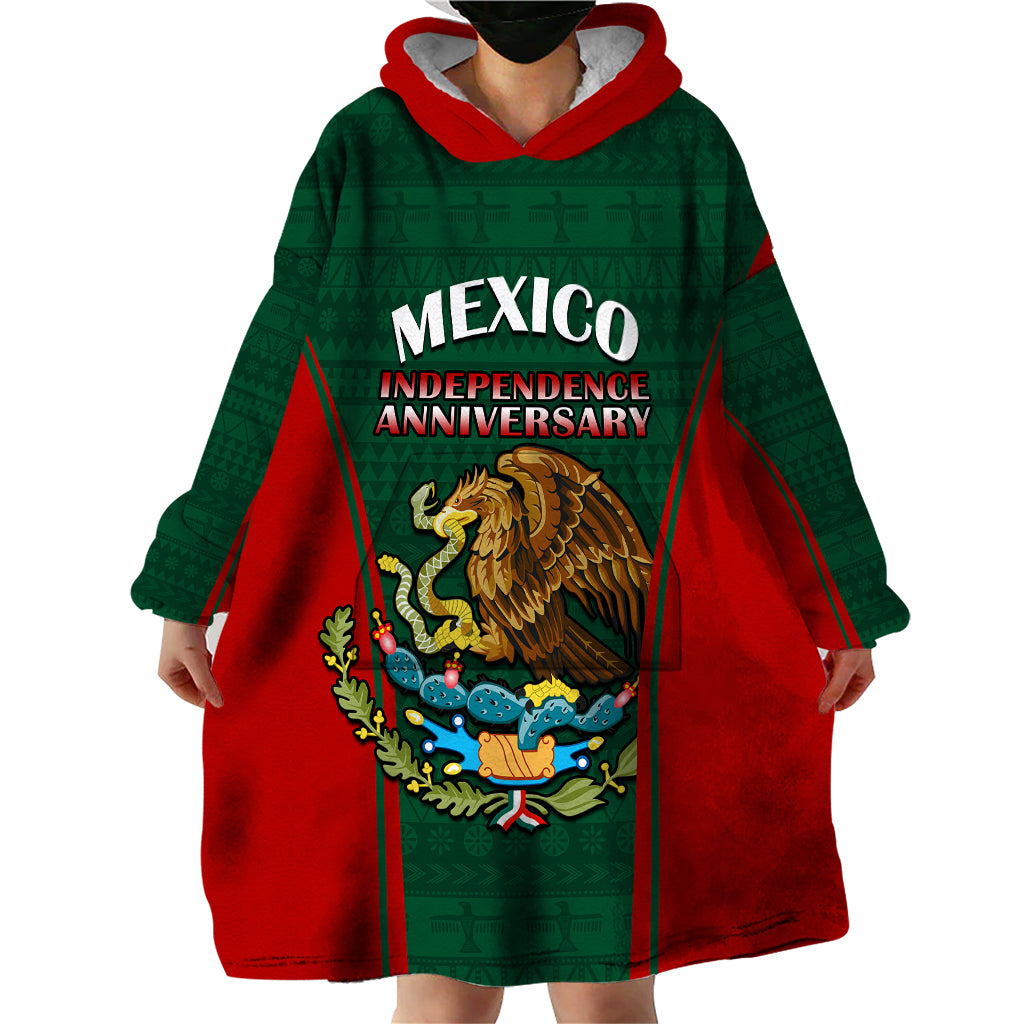 Mexico Independence Day Wearable Blanket Hoodie Happy 213th Anniversary Mexican Proud - Wonder Print Shop