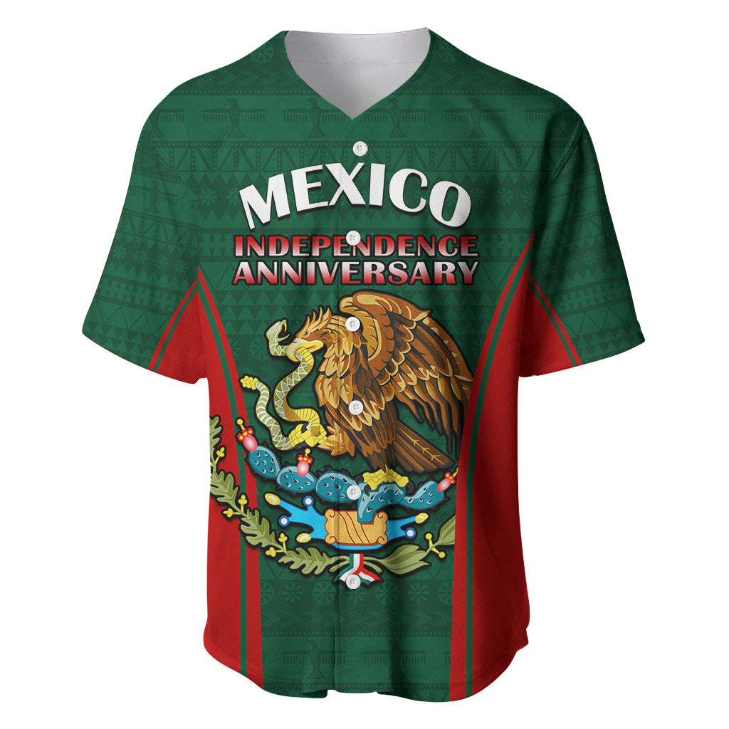 Custom Mexico Independence Day Baseball Jersey Happy 213th Anniversary Mexican Proud - Wonder Print Shop