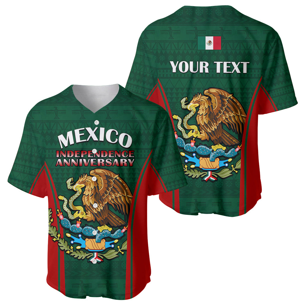 Custom Mexico Independence Day Baseball Jersey Happy 213th Anniversary Mexican Proud - Wonder Print Shop