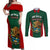 Custom Mexico Independence Day Couples Matching Off Shoulder Maxi Dress and Long Sleeve Button Shirts Happy 213th Anniversary Mexican Proud - Wonder Print Shop