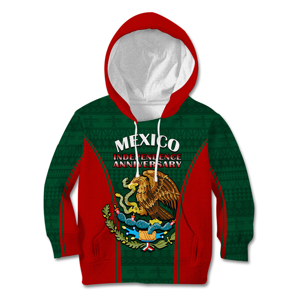 Custom Mexico Independence Day Kid Hoodie Happy 213th Anniversary Mexican Proud - Wonder Print Shop