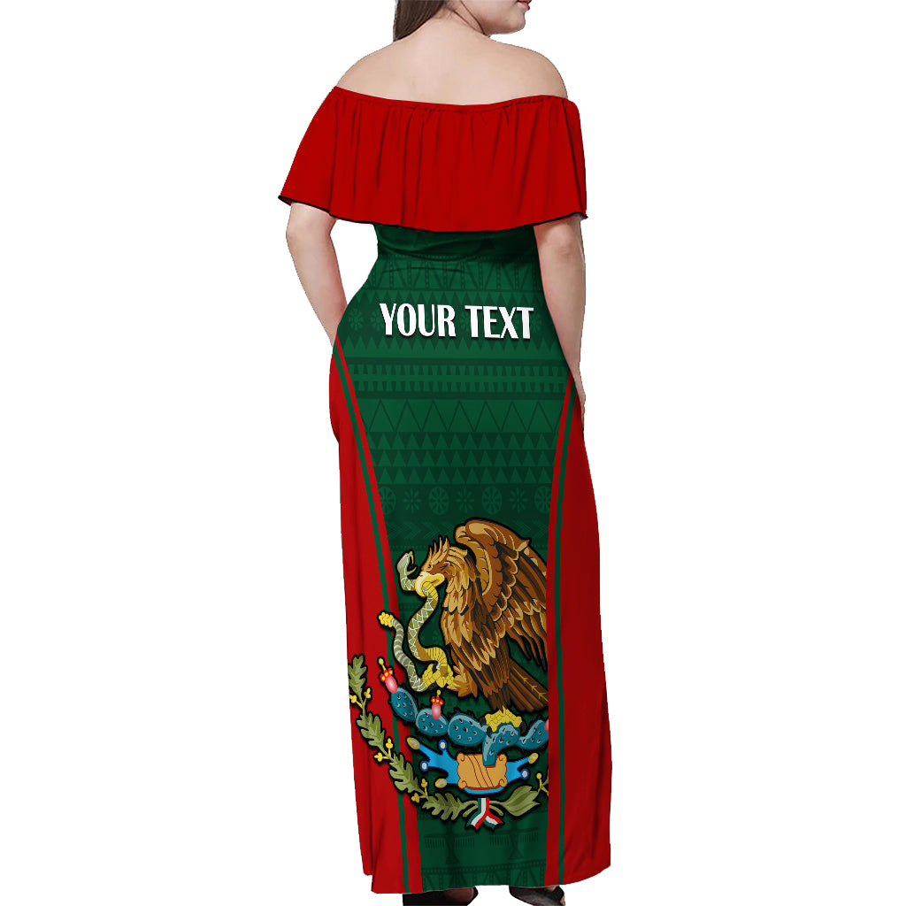 Custom Mexico Independence Day Off Shoulder Maxi Dress Happy 213th Anniversary Mexican Proud - Wonder Print Shop