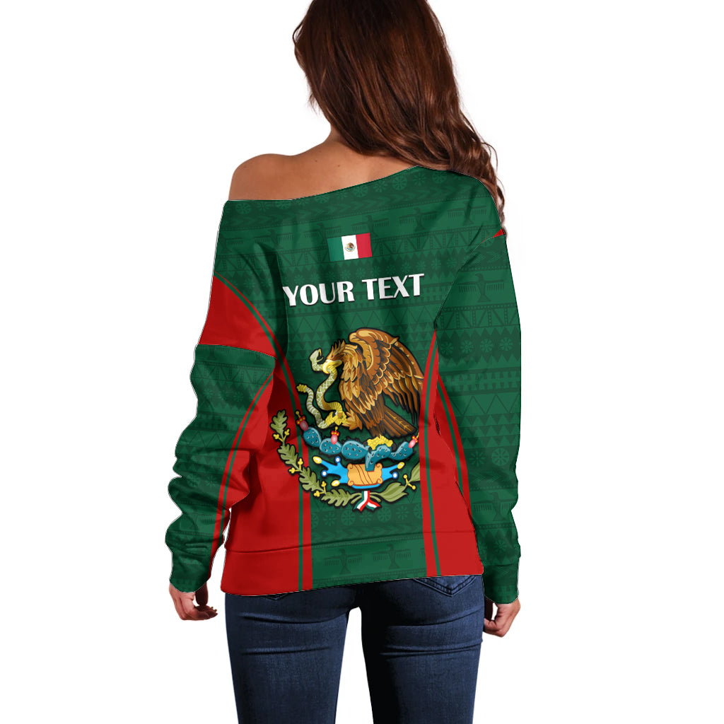 Custom Mexico Independence Day Off Shoulder Sweater Happy 213th Anniversary Mexican Proud - Wonder Print Shop