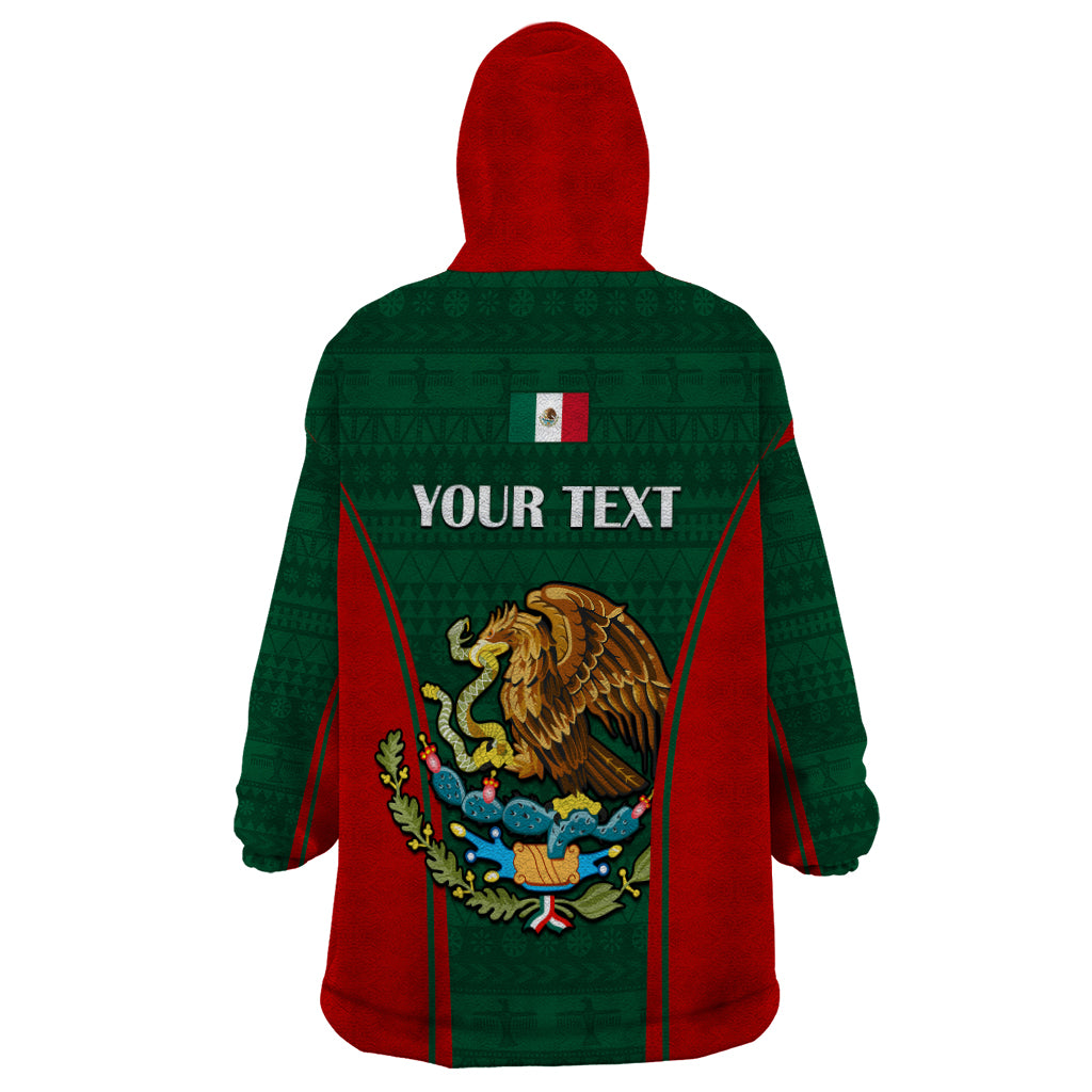 Custom Mexico Independence Day Wearable Blanket Hoodie Happy 213th Anniversary Mexican Proud - Wonder Print Shop
