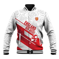England Rugby Custom Baseball Jacket 2025 Come On Red Roses - Wonder Print Shop