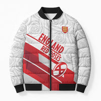 England Rugby Custom Bomber Puffer Jacket 2025 Come On Red Roses - Wonder Print Shop