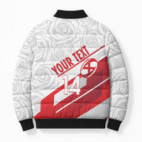 England Rugby Custom Bomber Puffer Jacket 2025 Come On Red Roses - Wonder Print Shop