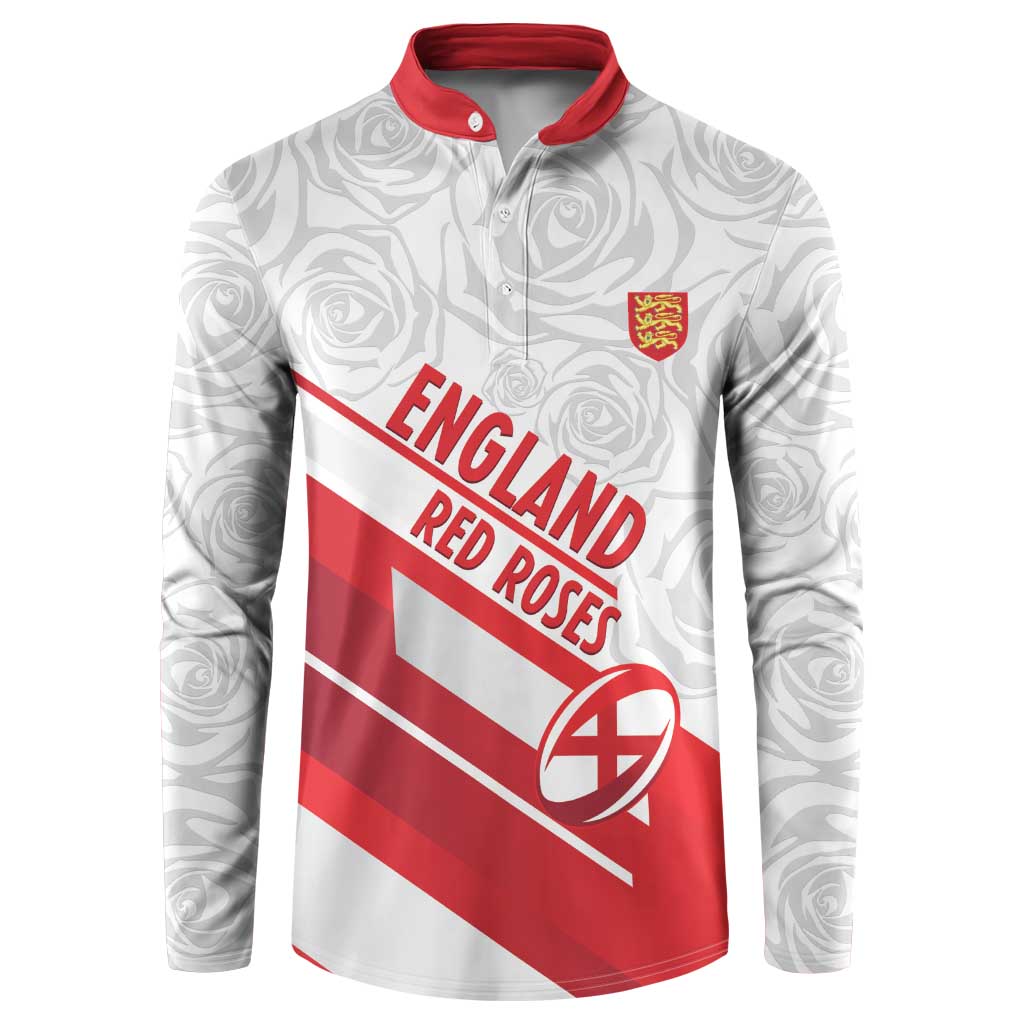 England Rugby Custom Button Sweatshirt 2025 Come On Red Roses - Wonder Print Shop