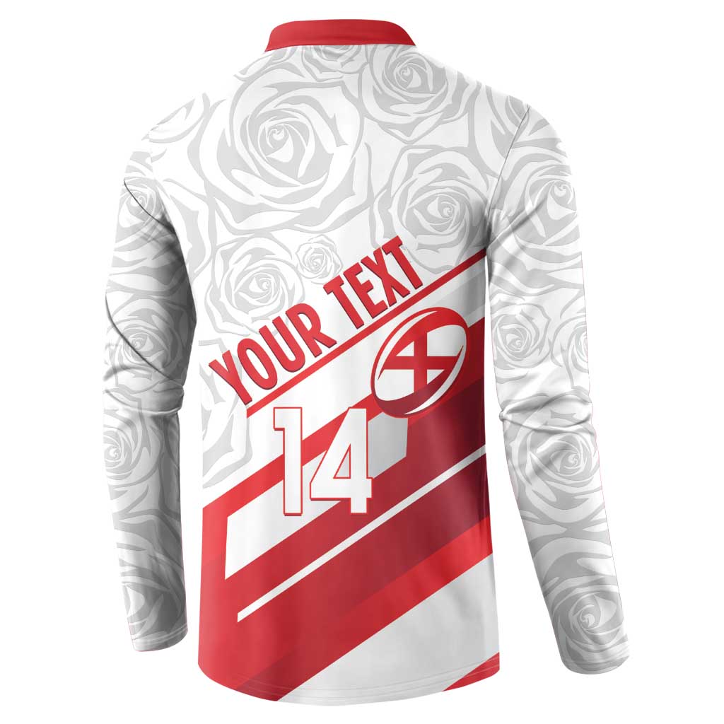 England Rugby Custom Button Sweatshirt 2025 Come On Red Roses - Wonder Print Shop