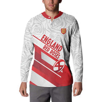 England Rugby Custom Button Sweatshirt 2025 Come On Red Roses - Wonder Print Shop