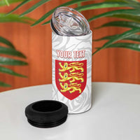 England Rugby Custom 4 in 1 Can Cooler Tumbler 2025 Come On Red Roses - Wonder Print Shop