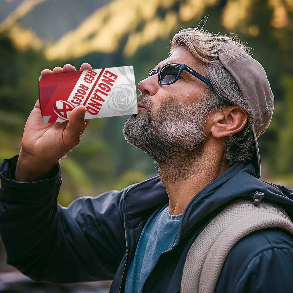 England Rugby Custom 4 in 1 Can Cooler Tumbler 2025 Come On Red Roses - Wonder Print Shop