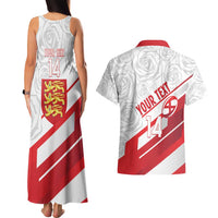 England Rugby Custom Couples Matching Tank Maxi Dress and Hawaiian Shirt 2025 Come On Red Roses - Wonder Print Shop