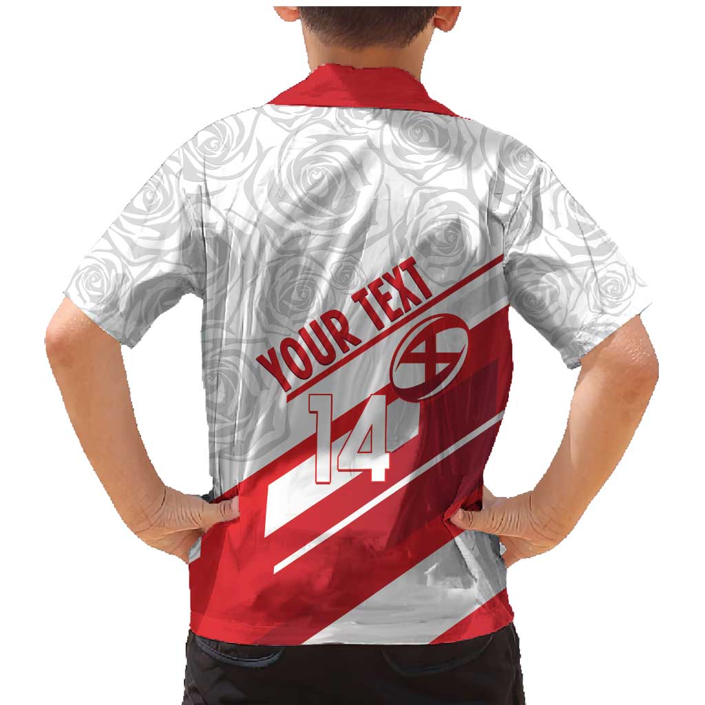 England Rugby Custom Family Matching Mermaid Dress and Hawaiian Shirt 2025 Come On Red Roses - Wonder Print Shop