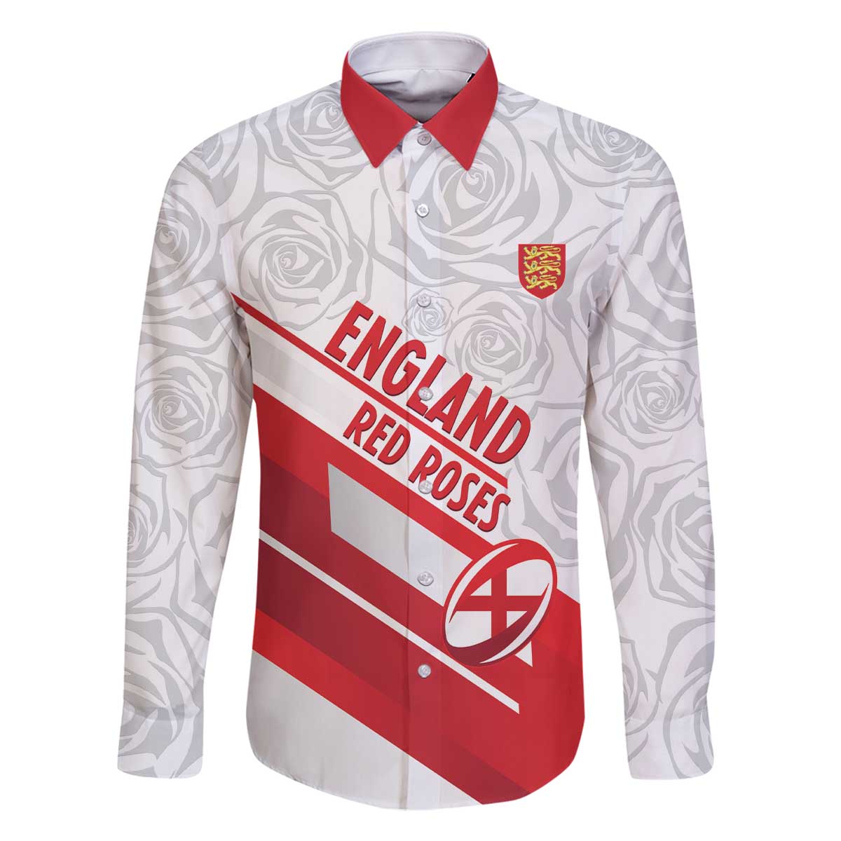 England Rugby Custom Family Matching Off The Shoulder Long Sleeve Dress and Hawaiian Shirt 2025 Come On Red Roses - Wonder Print Shop