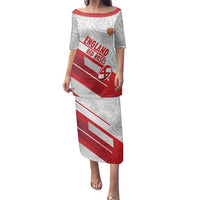 England Rugby Custom Family Matching Puletasi and Hawaiian Shirt 2025 Come On Red Roses - Wonder Print Shop