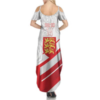 England Rugby Custom Family Matching Summer Maxi Dress and Hawaiian Shirt 2025 Come On Red Roses - Wonder Print Shop