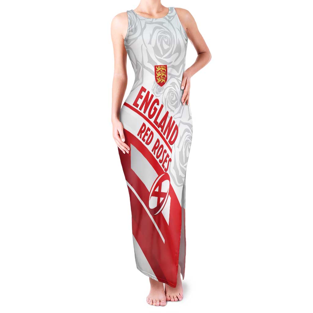 England Rugby Custom Family Matching Tank Maxi Dress and Hawaiian Shirt 2025 Come On Red Roses - Wonder Print Shop