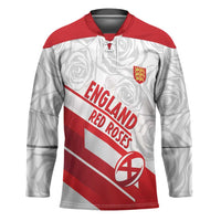 England Rugby Custom Hockey Jersey 2025 Come On Red Roses - Wonder Print Shop